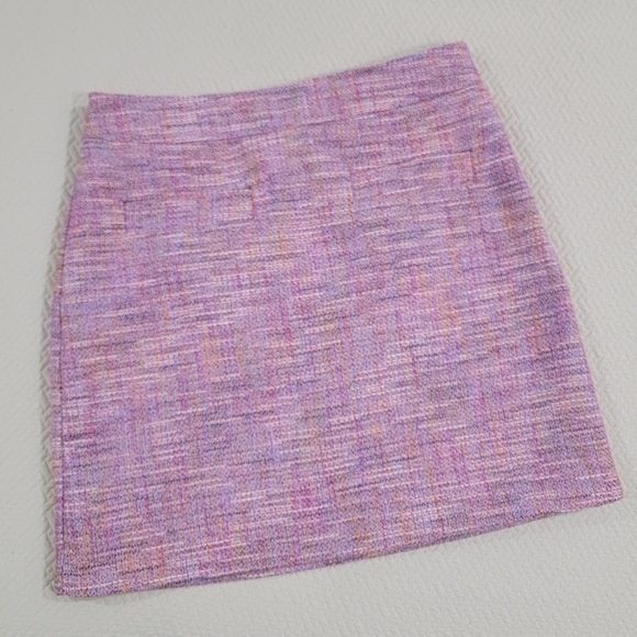 LOFT Pink Tweed Skirt Women's Size 4 Classic Career Spring Easter - Picture 4 of 12